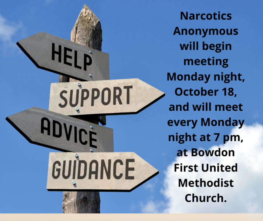 nainfo A graphic for a Narcotics Anonymous support Group in Bowdon, Georgia.
